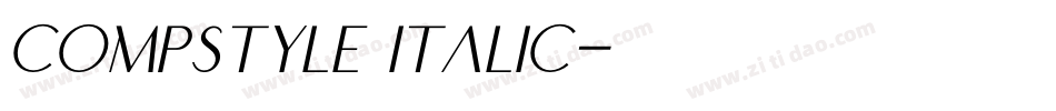 Compstyle Italic字体转换